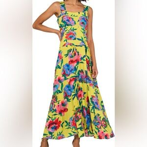 Vince Camuto Floral Maxi Dress - Yellow and Multicolor